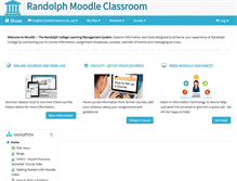 Tablet Screenshot of moodle.randolphcollege.edu