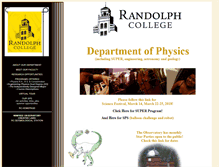 Tablet Screenshot of physics.randolphcollege.edu